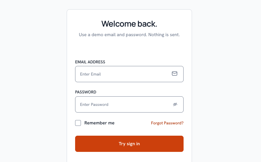 Sign in rendered with Rayden UI 0.10.1
