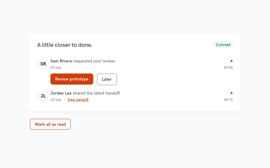 Notifications rendered with Rayden UI 0.10.1