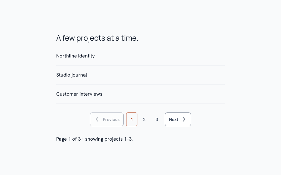 Pagination rendered with Rayden UI 0.10.1